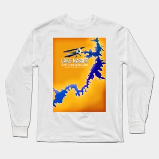 Lake Nasser Egypt map Long Sleeve T-Shirt